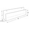 Azar Displays 16''W Wall Mount Acrylic U-Shape Shelf, 2PK 556091-H - alternate 3